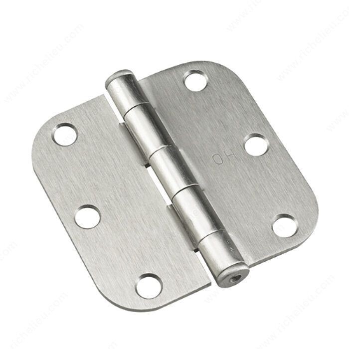 3" BUTT HINGE 5/8" RADIUS BRUSHED NICKEL