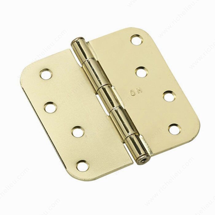 4" BUTT HINGE 5/8" RADIUS BRASS