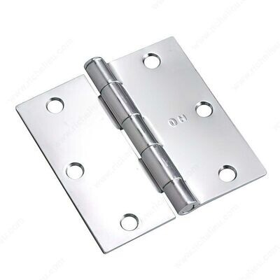 3-1/2" BUTT HINGE SQUARE ZINC