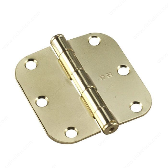 3" BUTT HINGE 5/8" RADIUS BRASS