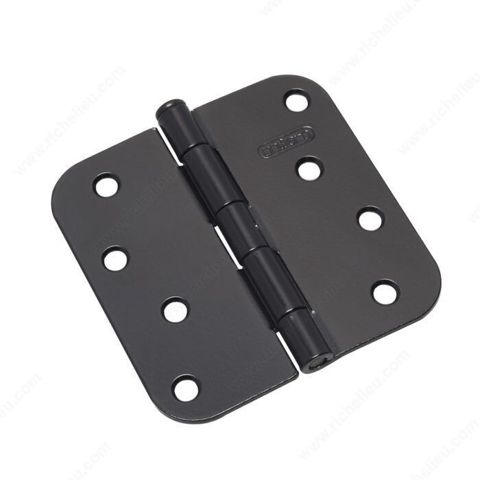 4" BUTT HINGE 5/8" RADIUS BLACK NRP