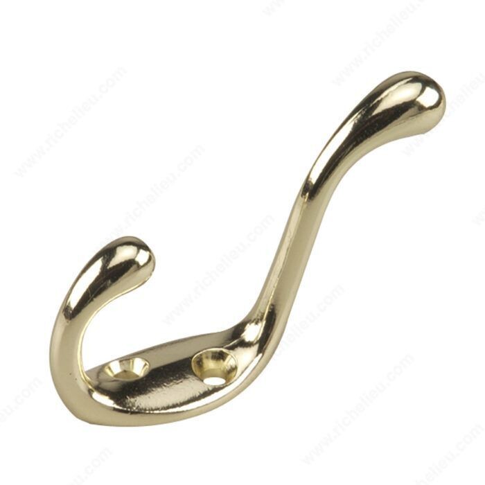 3-1/2" COAT HOOK BRASS