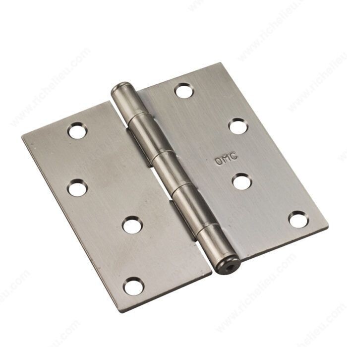 4" BUTT HINGE SQUARE ANTIQUE NICKEL