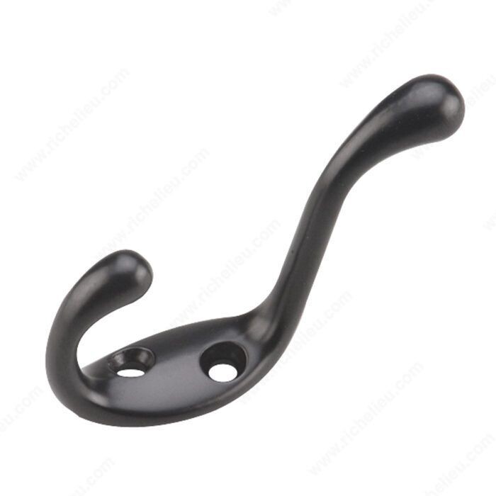 3-1/2" COAT HOOK BLACK