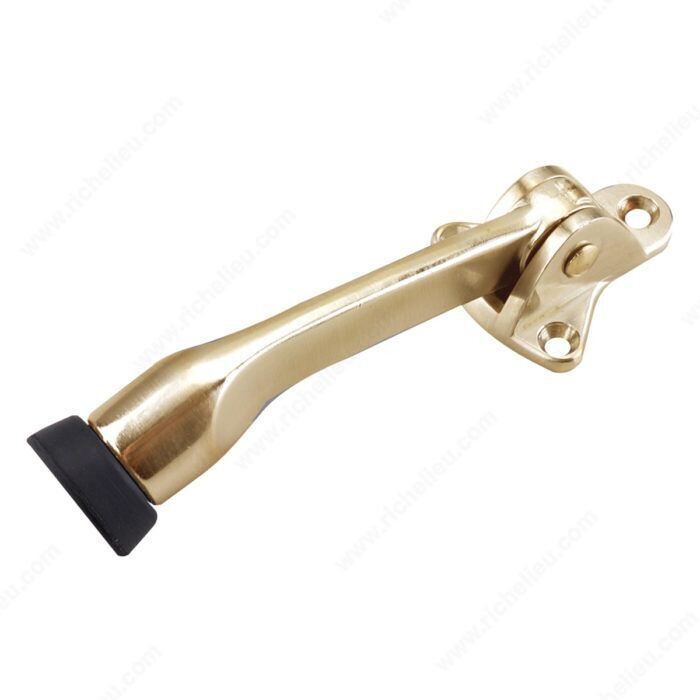 5" BRASS FLIP DOWN DOOR STOP