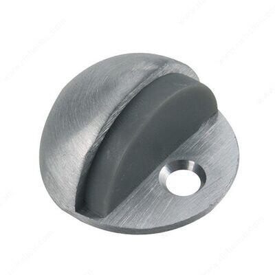 DOOR STOP LOW PROFILE DOME BRUSHED CHROME