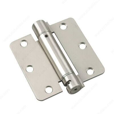 3-1/2" SPRING HINGE ADJUSTABLE 1/4" RADIUS BRUSHED NICKEL