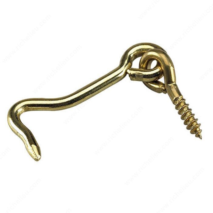 2" GATE HOOK & EYE BRASS
