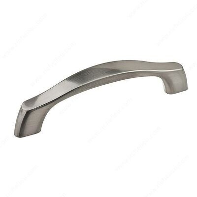 MODERN METAL PULL BRUSHED NICKEL 96MM