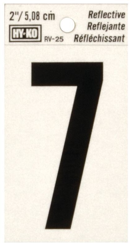#7 2" BLACK NUMBER STICKER