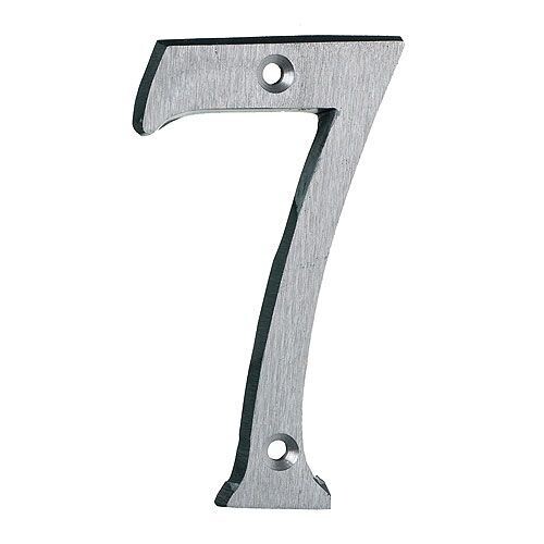 HOUSE NUMBER 4" #7 BRUSHED ALUM