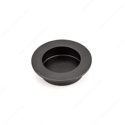 RECESSED FORGED IRON PULL BLACK