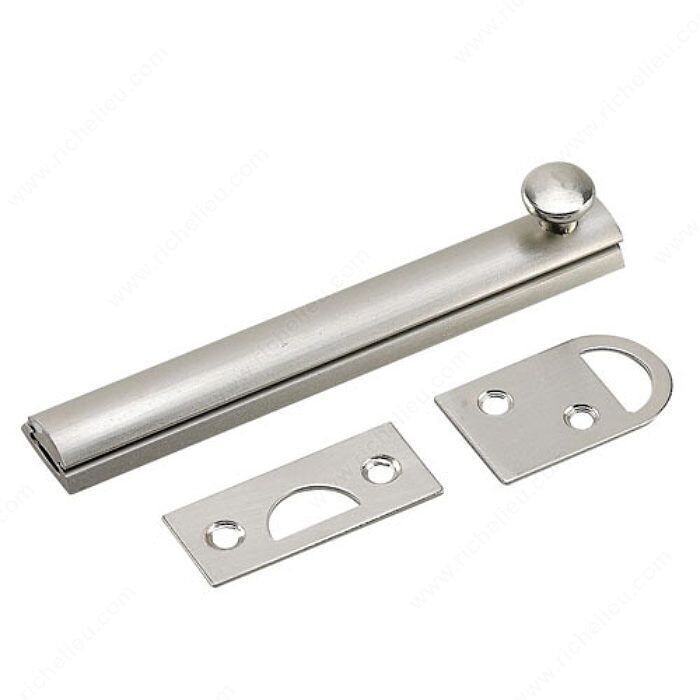 SURFACE BOLT 4" BRUSHED NICKEL