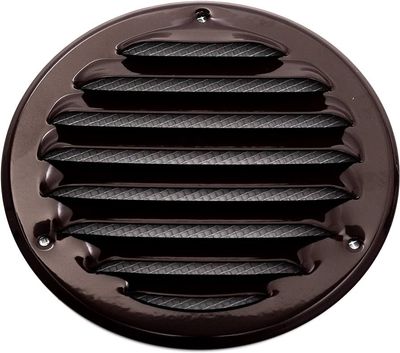 6 6" Louver Vent Aluminum Brown