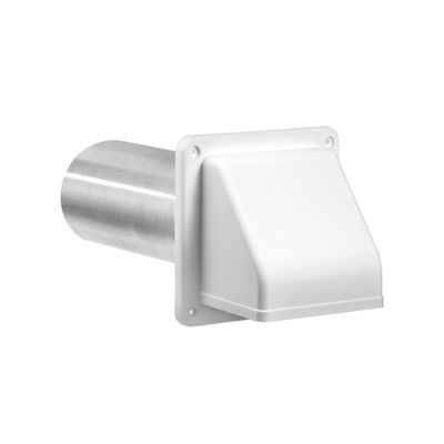 4" Plastic Wall Cap w/ Damper White