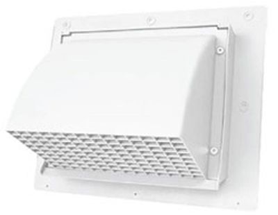 6" Plastic Wall Cap w/ Damper White