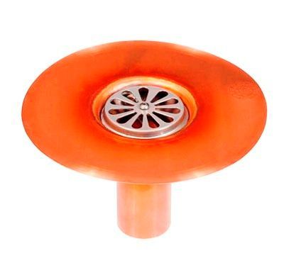 1-3/4" Copper Spun Deck Drain