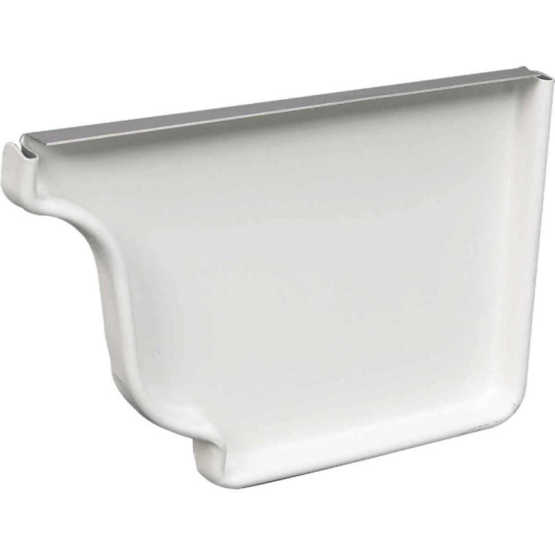 5" Gutter End Cap Right Hand White