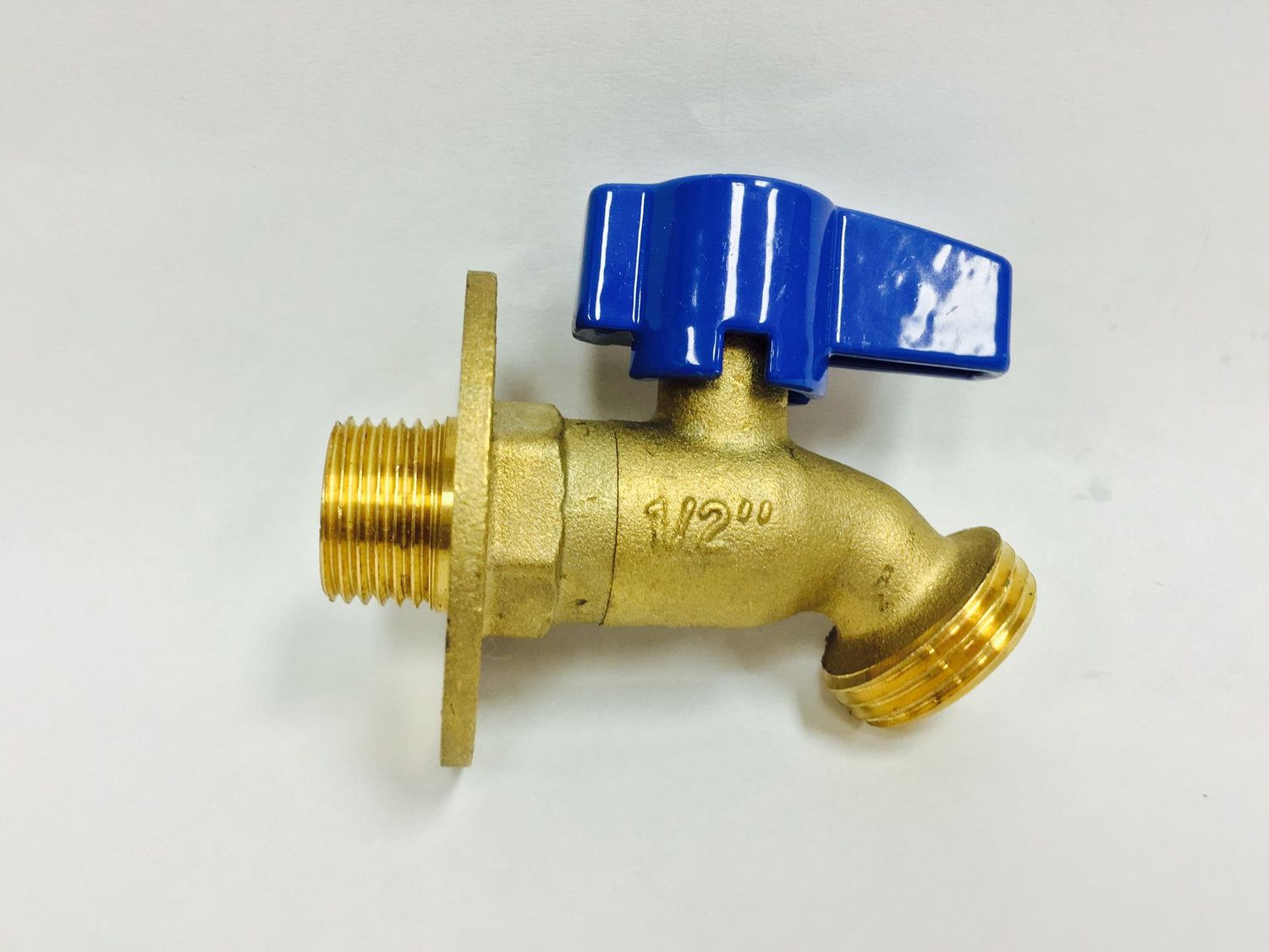 1/2" MIP Angle Hose Bibb Blue