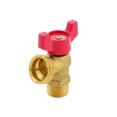 1/2" MIP Angle Hose Bibb Red