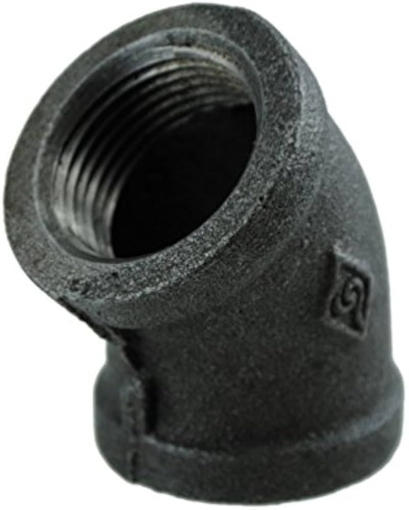 3/4" Black 45 Elbow