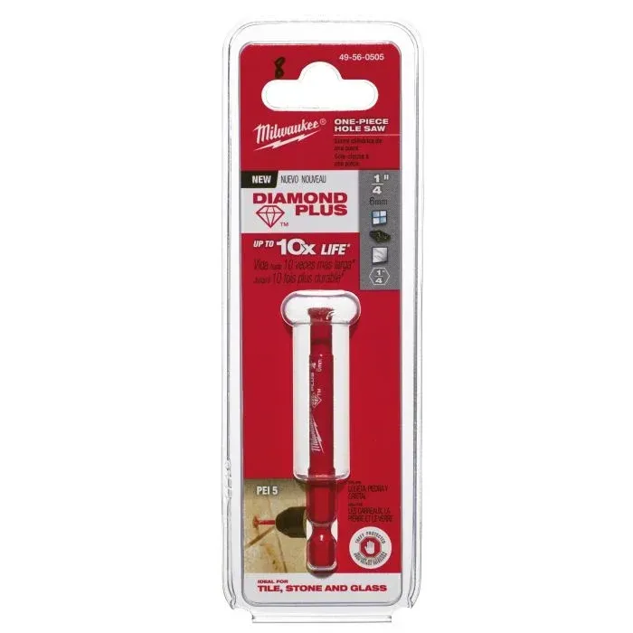Milwaukee 1/4" Diamond Hole Saw 