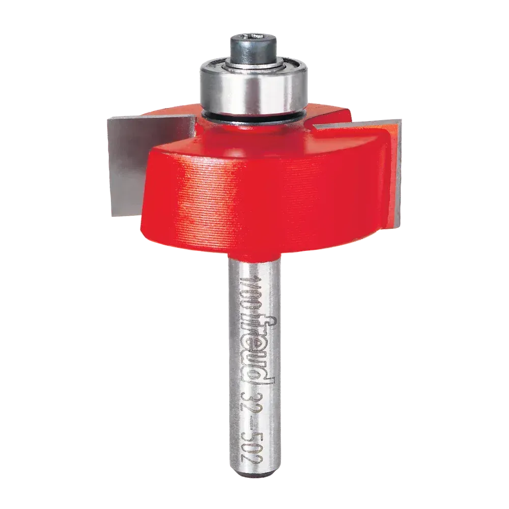 Freud Rabbeting Bit w/ Bearings 5/16", 3/8", 7/16", 1/2" Depth 1/4" Shank