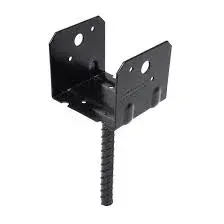 RCPS6HDGPC 6x6 Black Power-Coat Rebar Carport Saddle