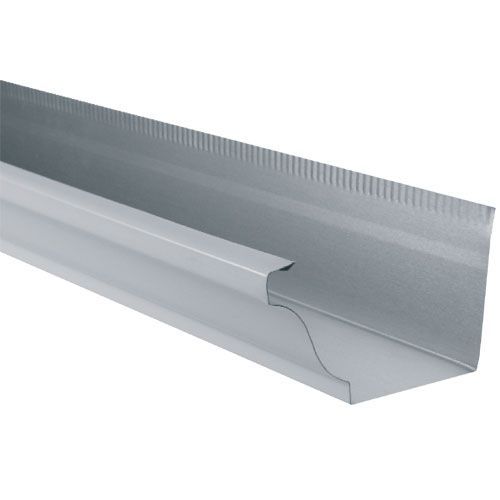 5" x 10' Aluminum Gutter White