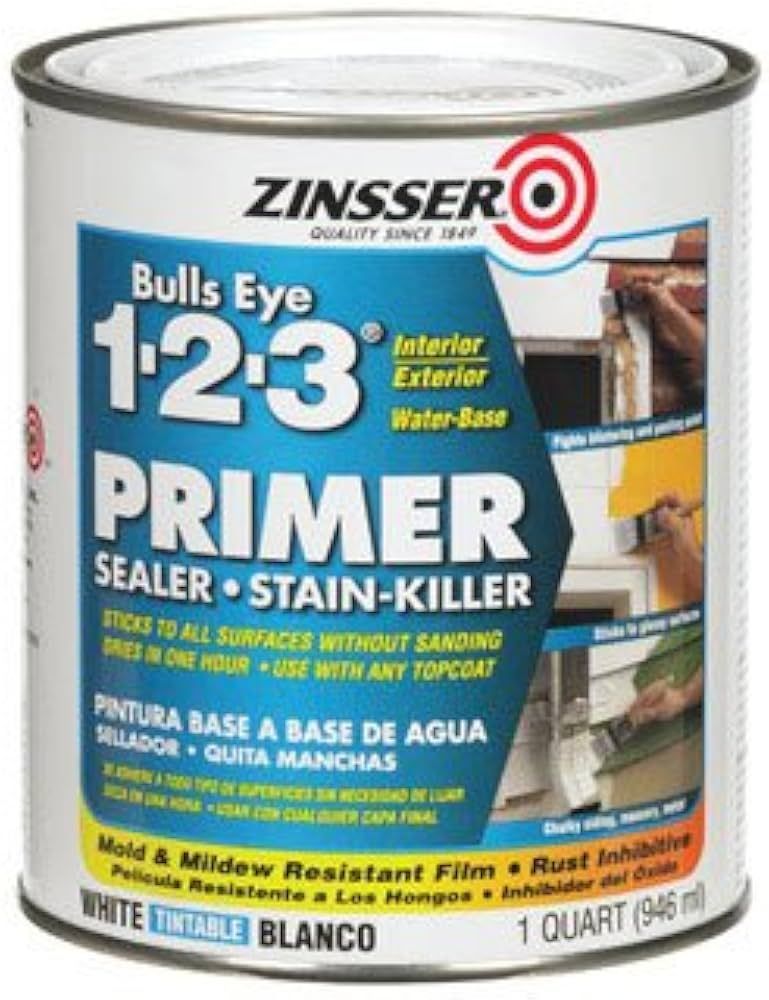 Zinsser Bulls Eye 123 Water Based Primer 946ml