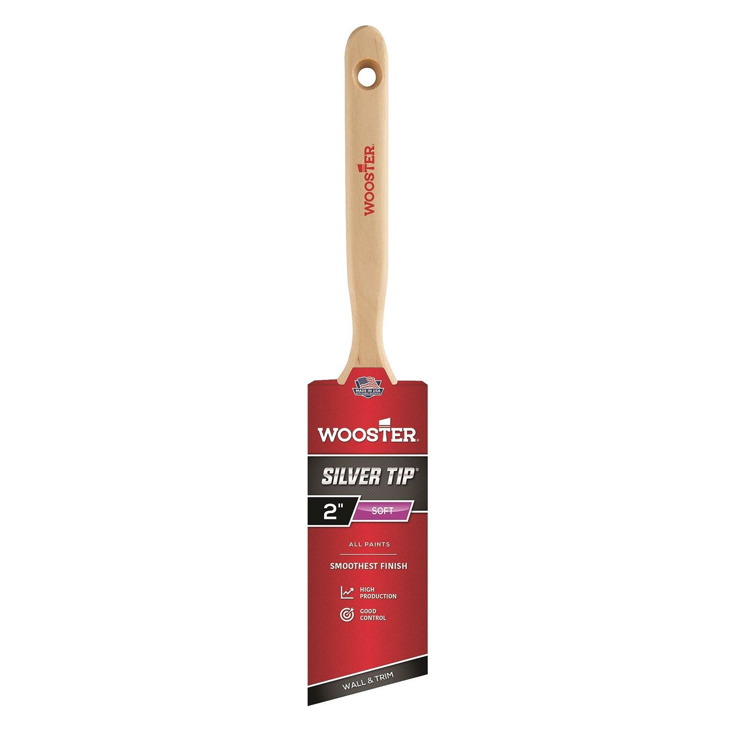Silver Tip Sash Angle Brush 2"