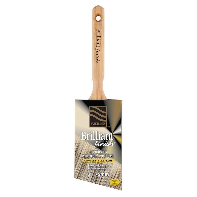 Nour Brilliant Finish Angle Sash Brush 3"