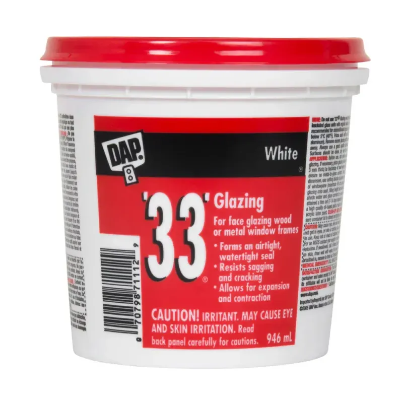 Dap 33 Window Glazing Putty White 946ml