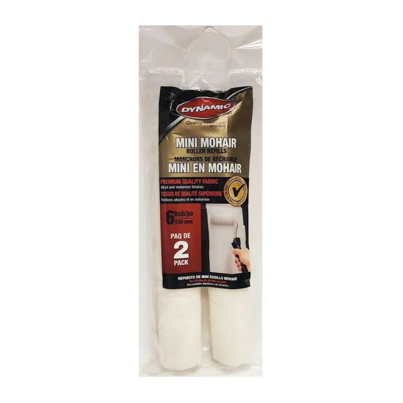 Dynamic 6" Mohair Mini Roller Refill 2 Pack