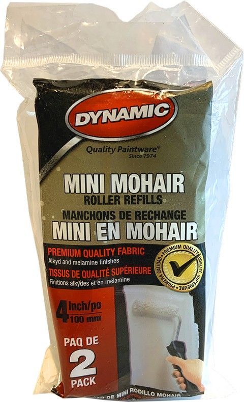 Dynamic 4" Mohair Mini Roller Refills 2 Pack