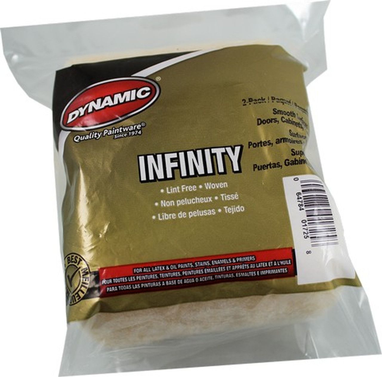 Dynamic 3" Lint Free Infinity Roller Cover 10mm (3/8") Nap 2 Pack