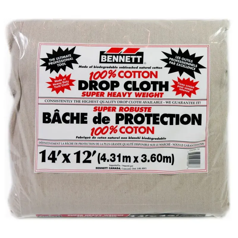 14' x 12' Cotton Drop Cloth Bennett