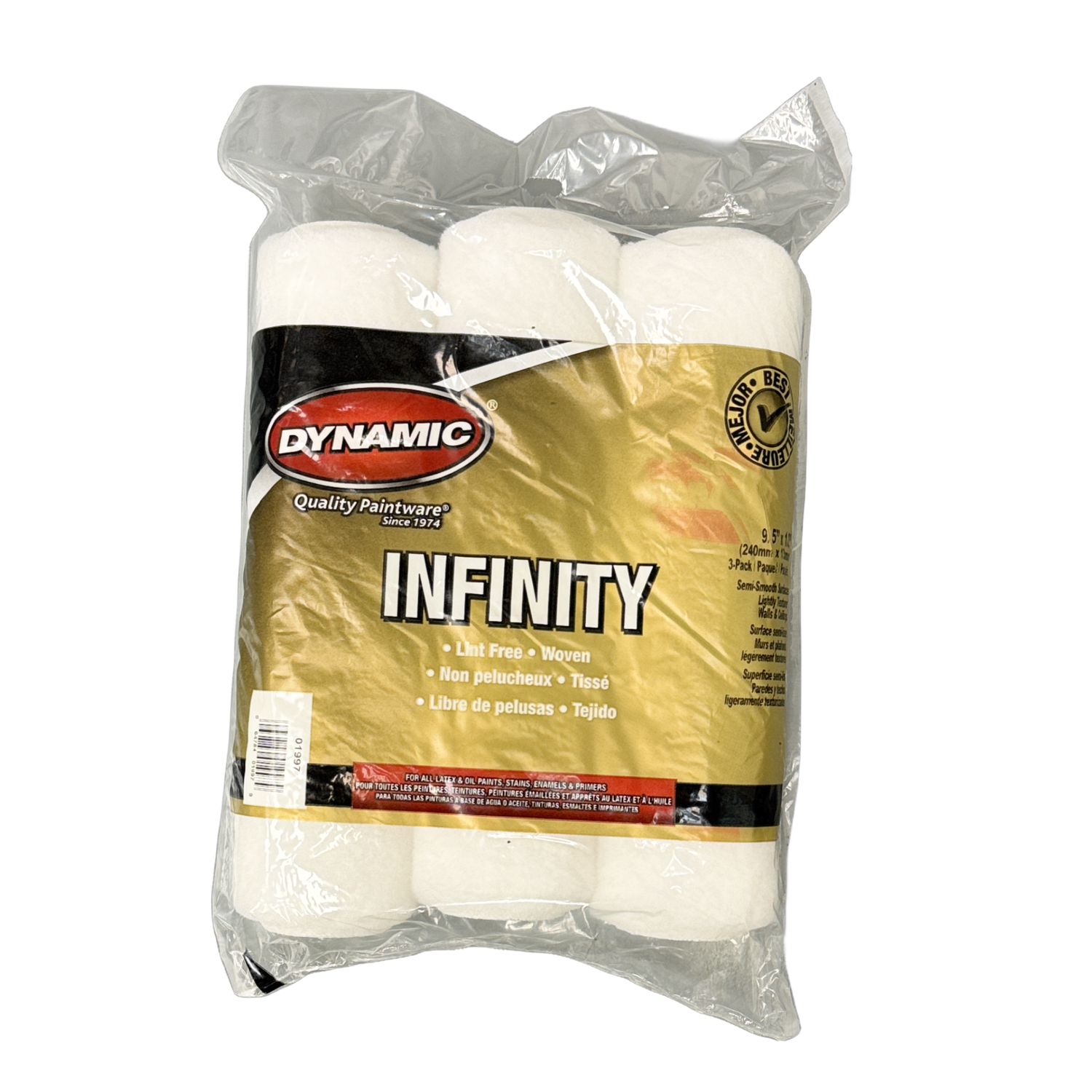 Dynamic 240mm x 10mm Infinity Lint Free 3pk