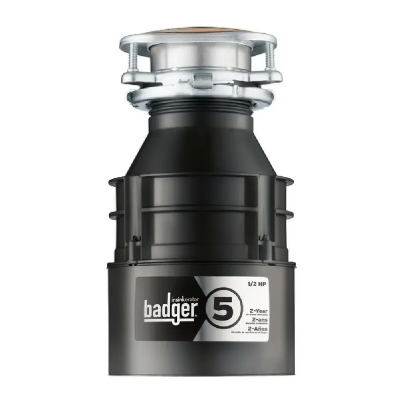 Badger 5 Garbage Disposal in black, 1/2 HP by InSinkErator.