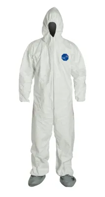 COVERALL WHITE TYVEK 400 HOOD 2X LARGE