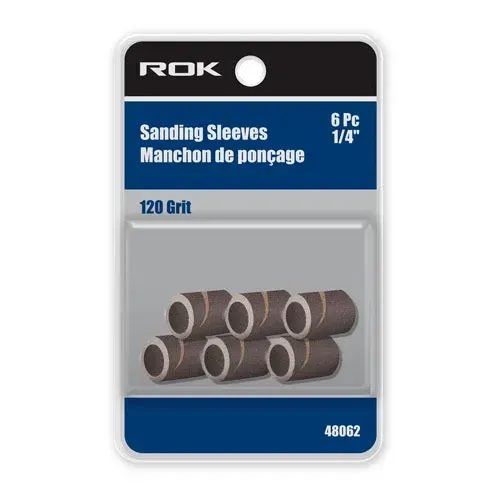 1/4" Sanding Sleeve 120 Grit 6 Pcs