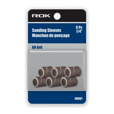 1/4" Sanding Sleeve 60 Grit 6 Pcs