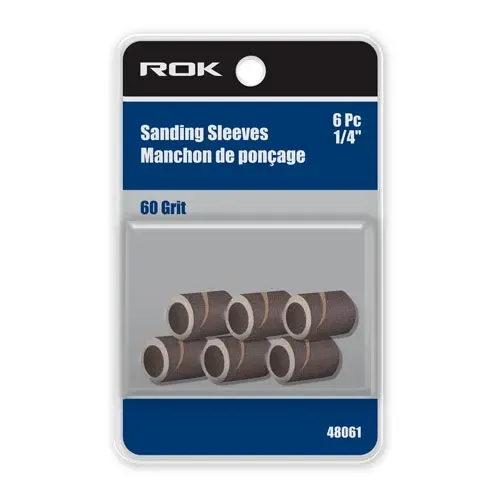 1/4" Sanding Sleeve 60 Grit 6 Pcs