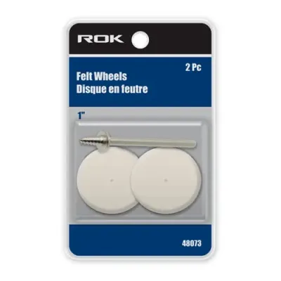 1 1" Felt Wheel w/ Mandrel 2 Pcs