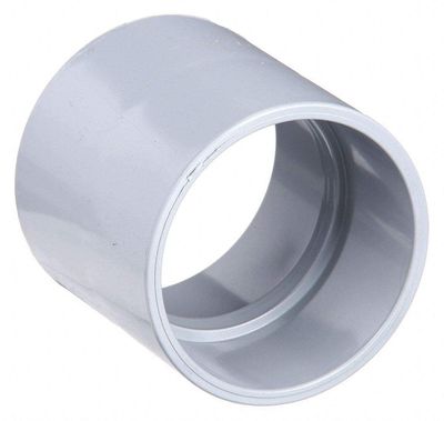 3 3 inch PVC coupling, for joining drain and vent pipe.