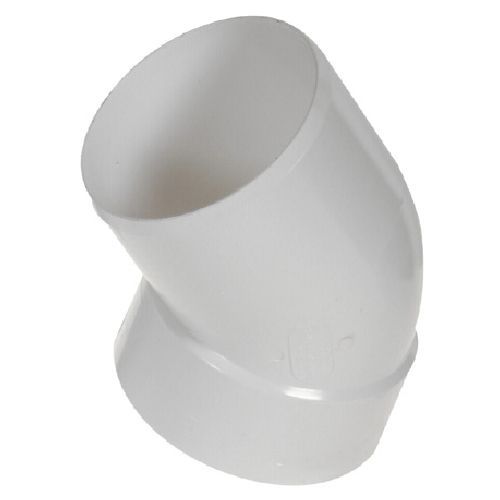 4 inch PVC street 45 degree elbow, for drain and vent piping.