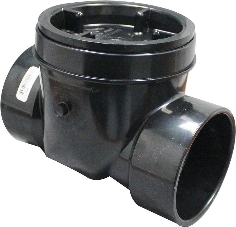 3 inch ABS backflow valve for drain and sewer lines.
