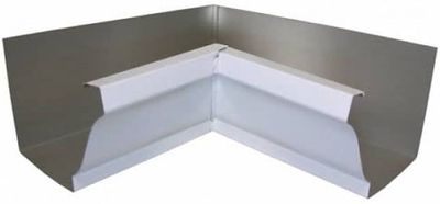 4 4 inch white inside corner fitting for gutter systems.