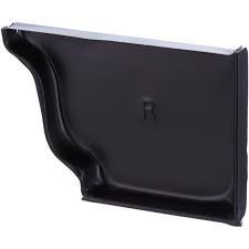 5 Inch black right hand gutter end cap for closing off a gutter run.