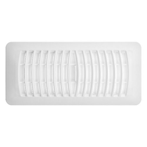 3 by 10 inch plastic floor register in white, for heating and cooling vents.